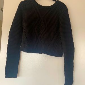 Black crop sweater